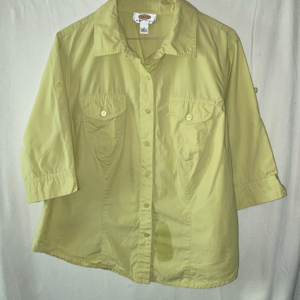 Talbots Light Yellow/Green Women's Shirt